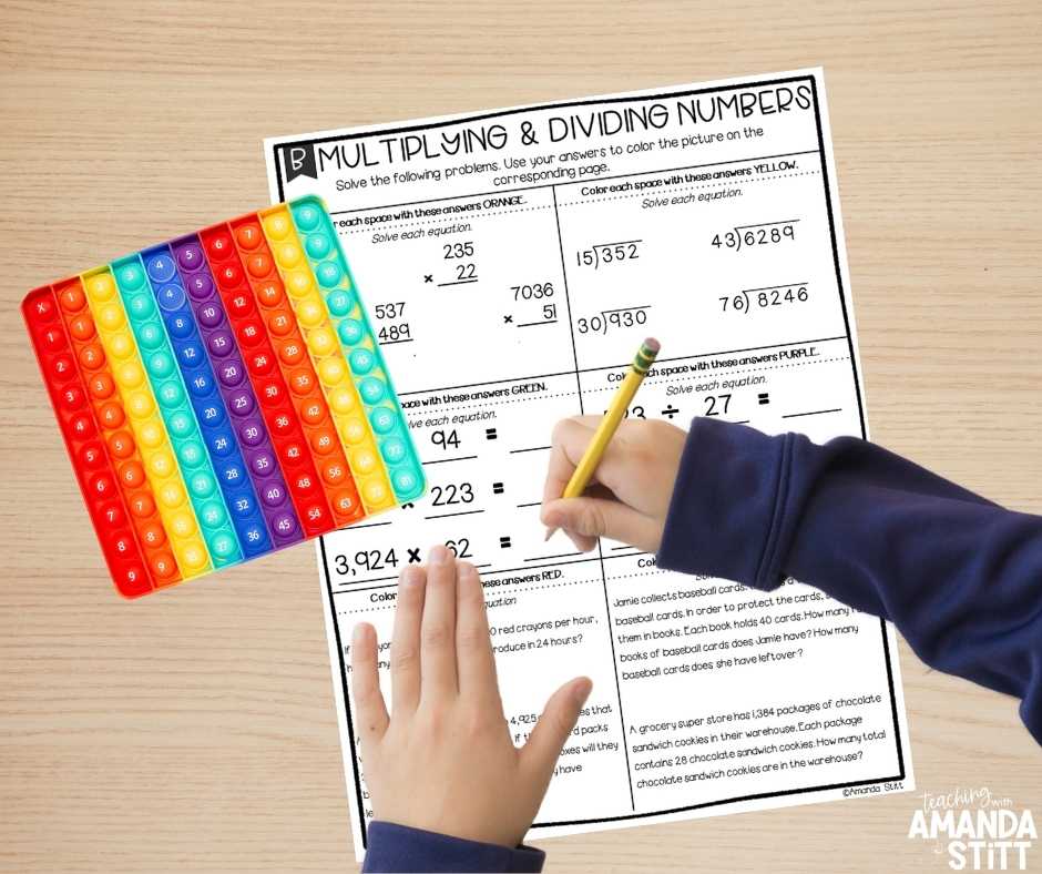Differentiating assessments and student products can be as simple as providing a math tool, like a multiplication chart, to students while they work on multiplying and dividing larger numbers.