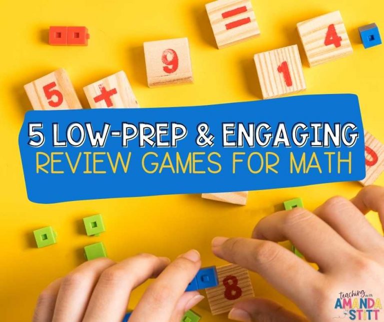 5 low prep review games for math to use in your upper grade classroom