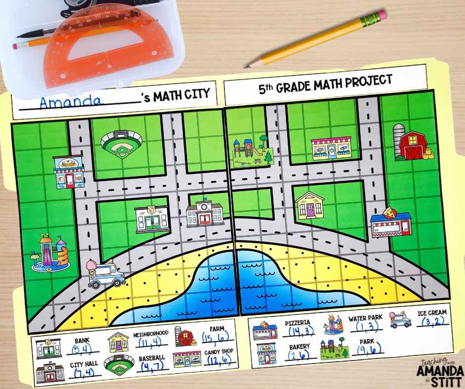 Math City is a comprehensive, year-long project that practices place value for decimal number skills and more!