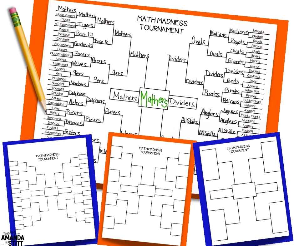 The activity includes a variety of brackets so you can make the math review work for you
