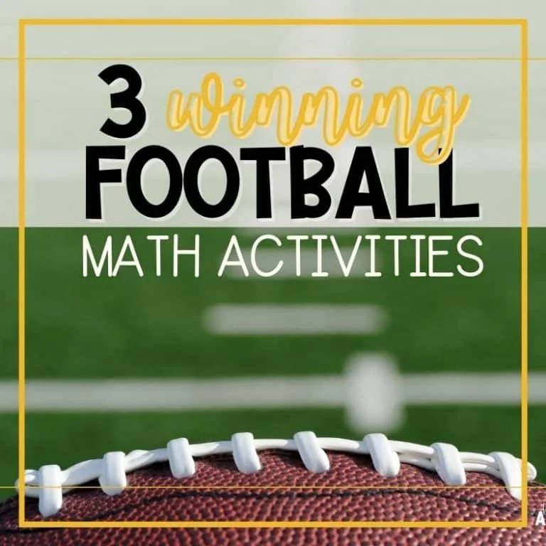 3 winning football math activities to use in your upper grade math class.